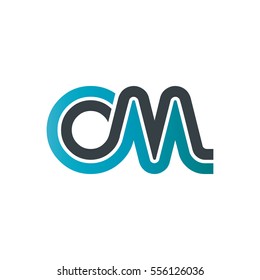 Initial Letter CM OM Linked Design Logo