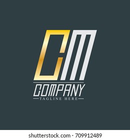Initial Letter CM Rounded Design Logo