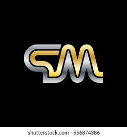 Initial Letter CM SM Linked Design Logo