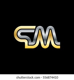 Initial Letter CM SM Linked Design Logo