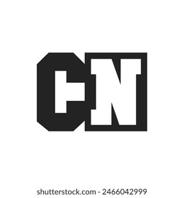 Anfangsbuchstabe CN Logo Design Vorlage. KN-Logo