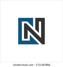 Initial letter cn logo or nc logo vector design templates