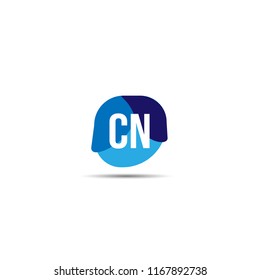 Initial Letter CN logo Template Design