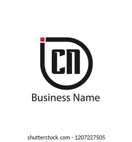 Initial Letter CN Logo Template Design