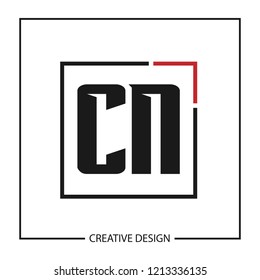 Initial Letter CN Logo Template Design