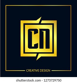 Initial Letter CN Logo Template Vector Design