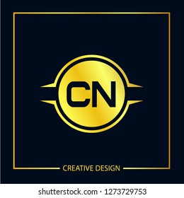 Initial Letter CN Logo Template Vector Design
