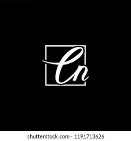 Initial Letter Cn Nc Minimalist Art Stock Vector (Royalty Free ...