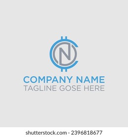 Initial letter CN NC minimalist art monogram circle shape logo, CN Logo For Brand And Company Vector Template. Initial letters CN NC diamond shape monogram logoLetter CN Logo Template vector icon . 