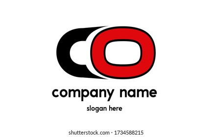 Initial Letter CO Design Logo illustration.