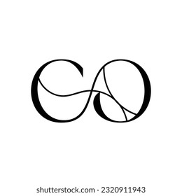 Initial letter CO logo design