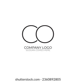 Initial letter CO logo design, Letter CO alphabet logo design vector,Letter C O logo CO icon symbol element,letter O C  logo vector template. 