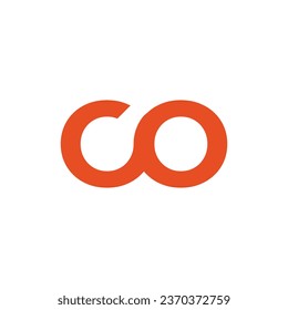 initial letter CO logo design, Abstract Initial Letter C and O Linked Logo. Letter CO alphabet logo design vector,Letter C O logo CO icon symbol element. 