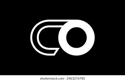 Letra inicial CO Logo Design. CO Diseño de Logo. Logo de Creative And Modern CO.