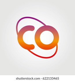 initial letter co logo on white background