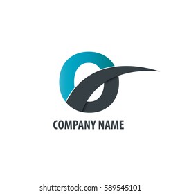 Initial Letter CO O Isolated Swoosh Logo