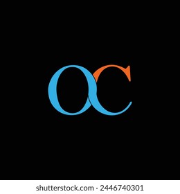 Initial Letter CO OC Isolated Design Logo