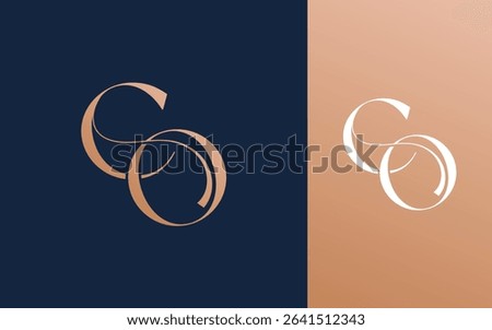 Initial letter CO OC logo design vector illustration for couple, wedding, and business