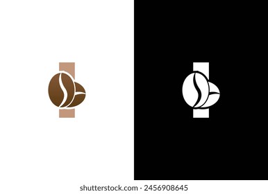 Letra inicial I Plantilla con logotipo de café. Letra I icono de la cafetería, marca de café, minimalista, moderno Adecuado para la Plantilla del logotipo de la cafetería.