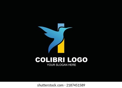 initial Letter I colibri  logo