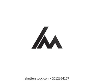 AM Initial letter concept logo design icon template