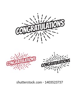 Initial Letter Congratulations Illustration for greeting - Vector
