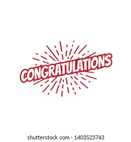 Initial Letter Congratulations Illustration for greeting - Vector
