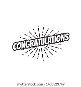 Initial Letter Congratulations Illustration for greeting - Vector
