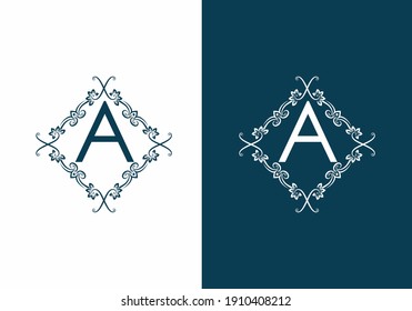 A initial letter with cool ornament vector logo design