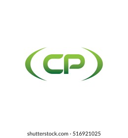 initial letter CP brackets uppercase logo green