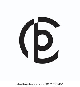 Initial letter CP logo design