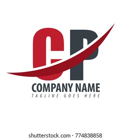 Initial Letter CP Overlapping Logo
