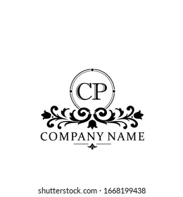 Initial letter CP simple and elegant monogram design template logo