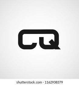 Initial Letter CQ Logo Template Design
