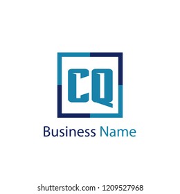 Initial Letter CQ Logo Template Design