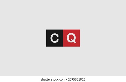 Initial letter CQ uppercase modern logo design template elements. Vector