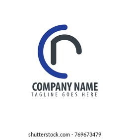 Initial Letter CR Design Logo