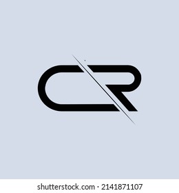 initial letter CR logo design