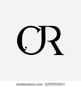 initial letter CR logo design