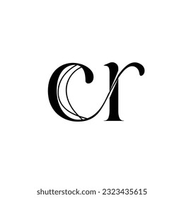Diseño creativo del logotipo del cr. carta inicial