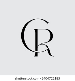 Initial letter CR logo design creative modern symbol icon monogram