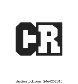 Initial Letter CR Logo Design Template. CR Logo