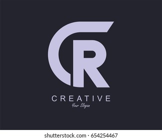 Initial Letter CR Logo Design vector 