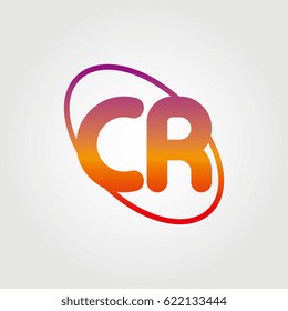 initial letter cr logo on white background