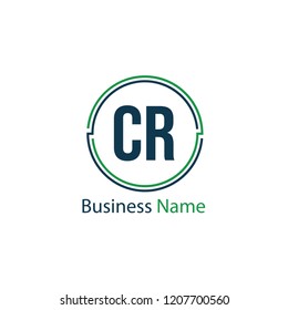 Initial Letter CR Logo Template Design