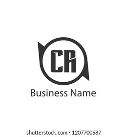 Initial Letter CR Logo Template Design