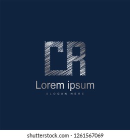 Initial Letter CR logo Template Vector Design