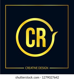 Initial Letter CR Logo Template Vector Design