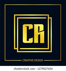Initial Letter CR Logo Template Vector Design