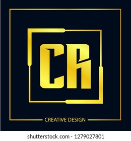 Initial Letter CR Logo Template Vector Design